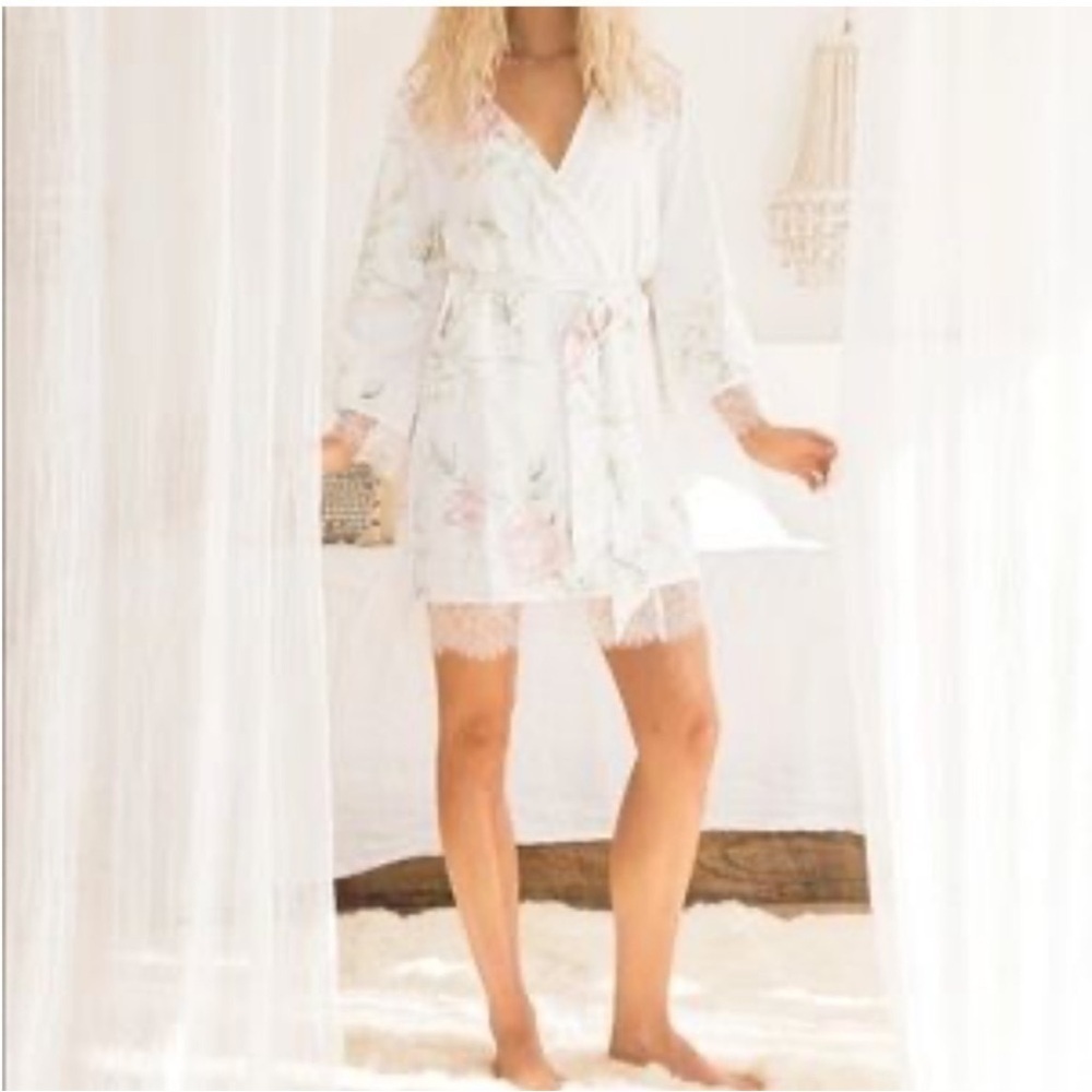 Floral‎ Print Women's Robe - Picture 8 of 12